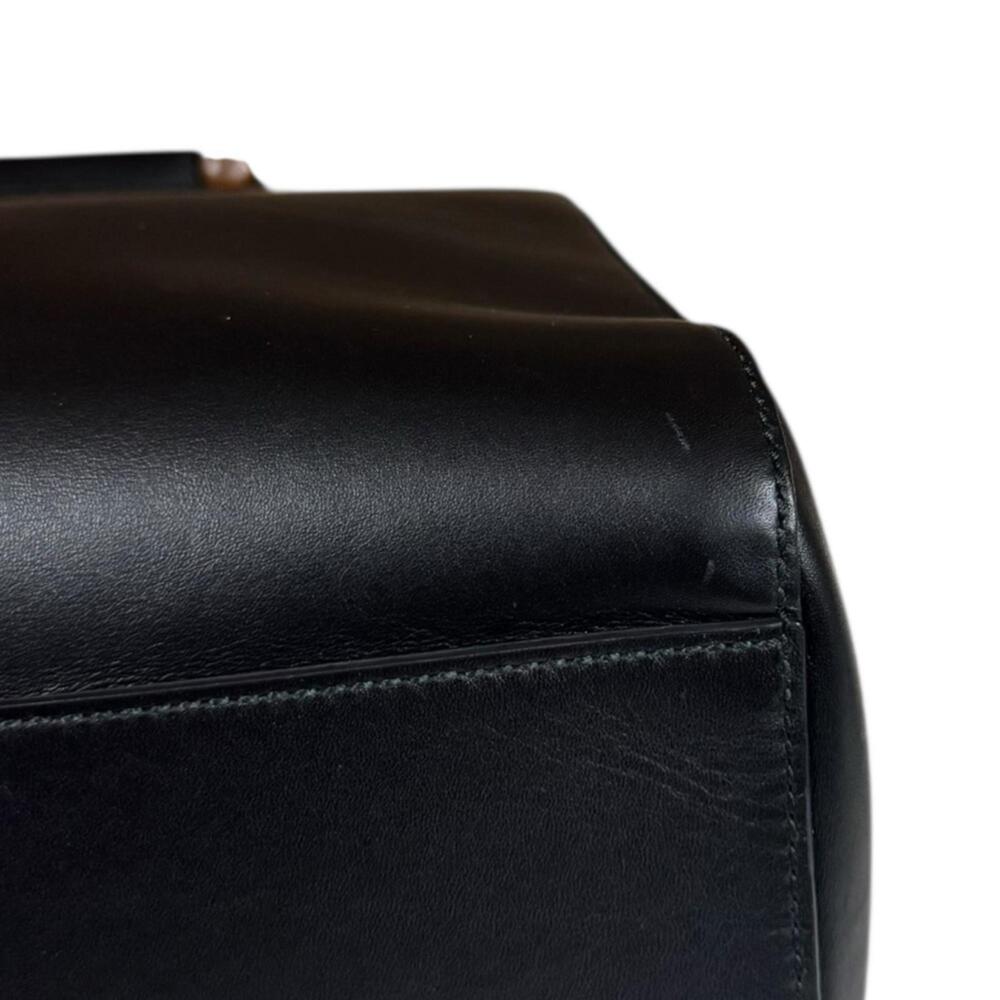 GUCCI Authentic Black Leather Bamboo Shoulder Bag - Picture 8 of 12